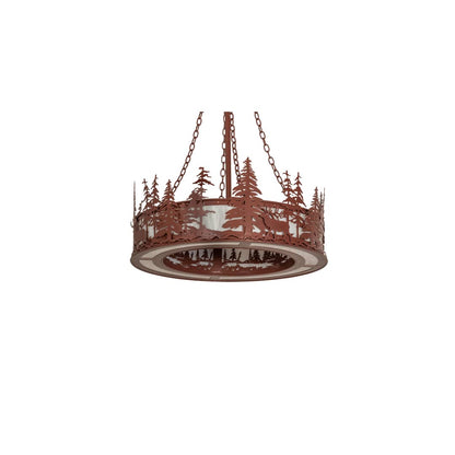 8 Light 36" Wide Abstract Pendant