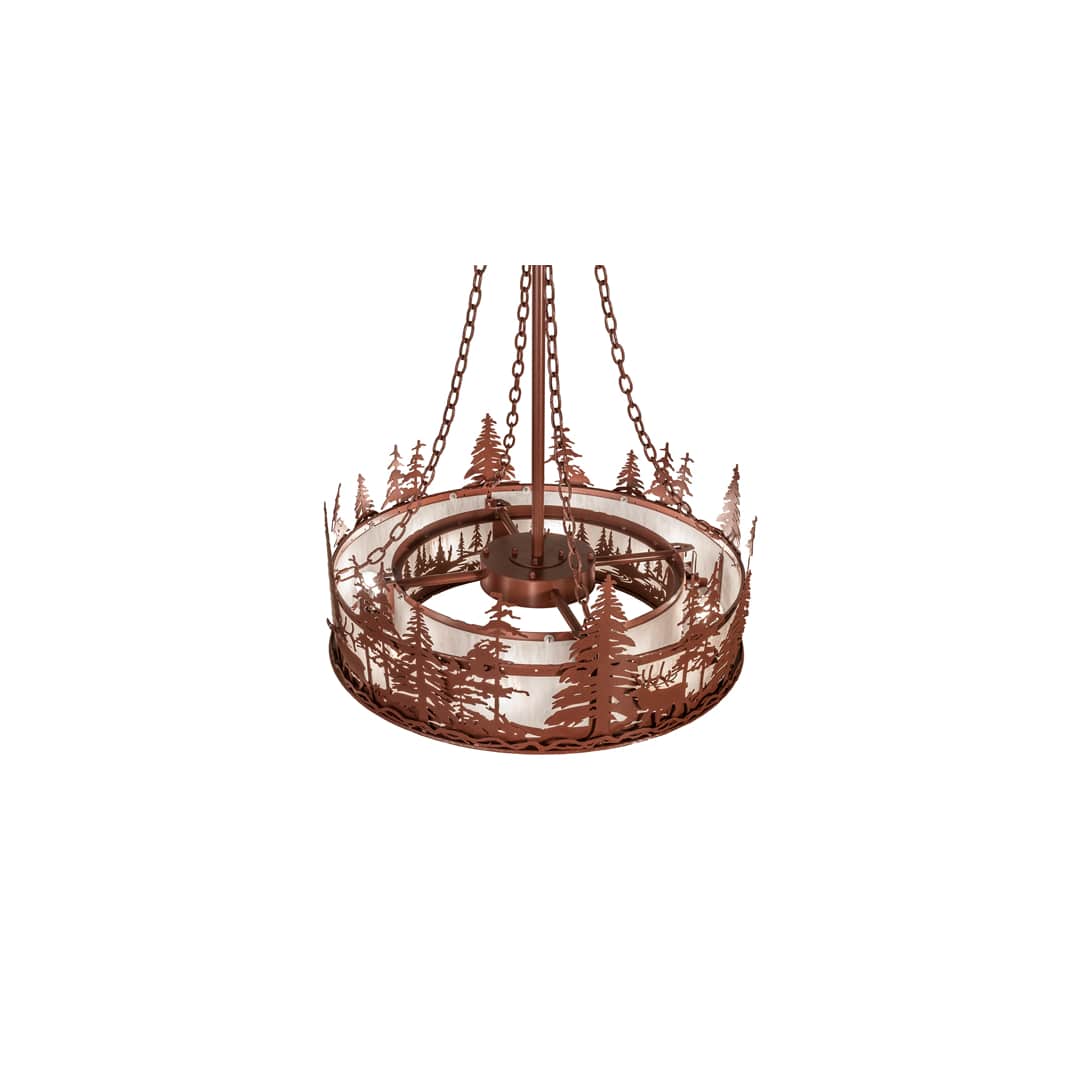 8 Light 36" Wide Abstract Pendant