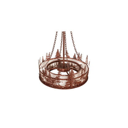 8 Light 36" Wide Abstract Pendant