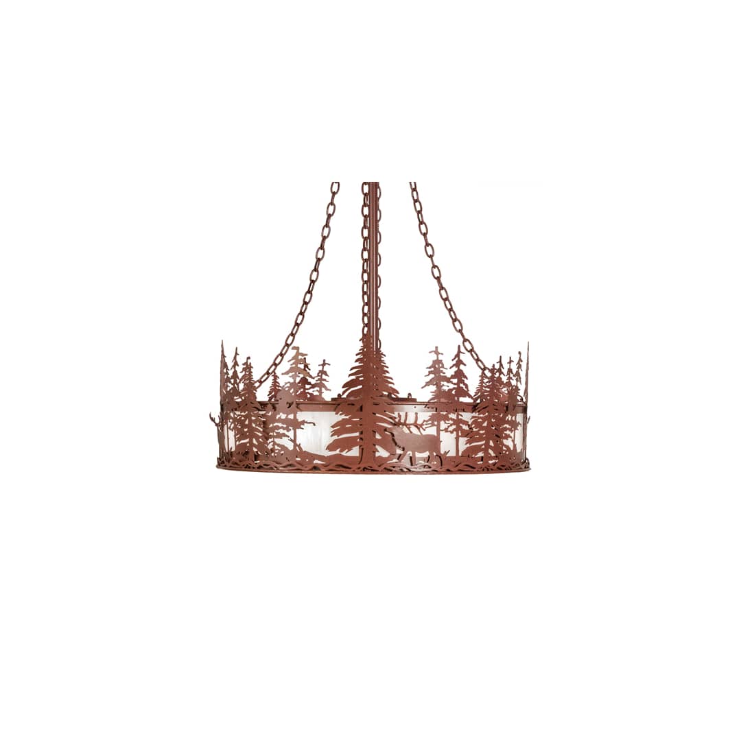 8 Light 36" Wide Abstract Pendant