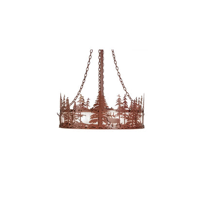 8 Light 36" Wide Abstract Pendant