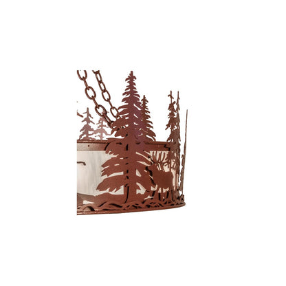 8 Light 36" Wide Abstract Pendant