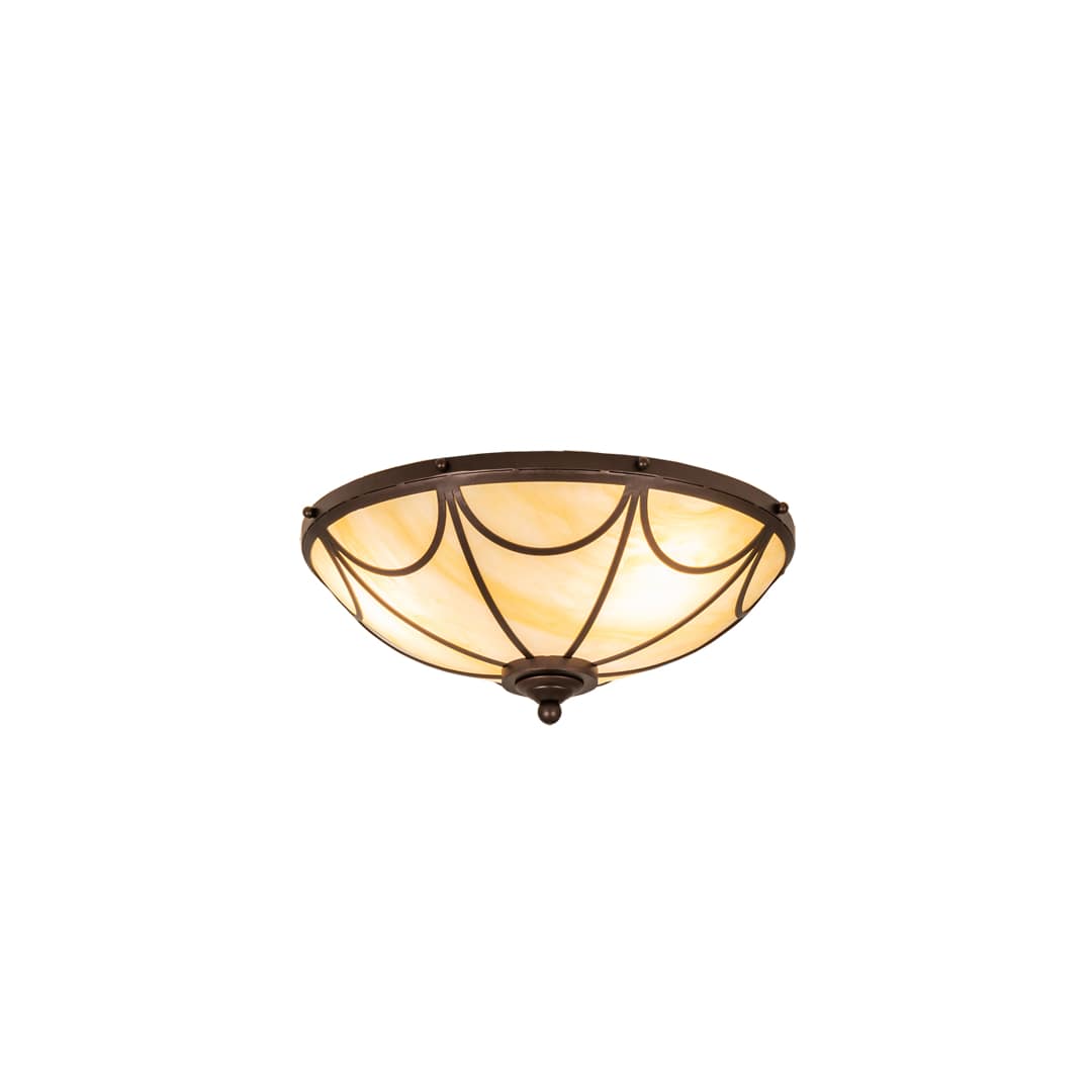 Carousel 3 Light 16" Wide Semi-Flush Bowl Ceiling Fixture