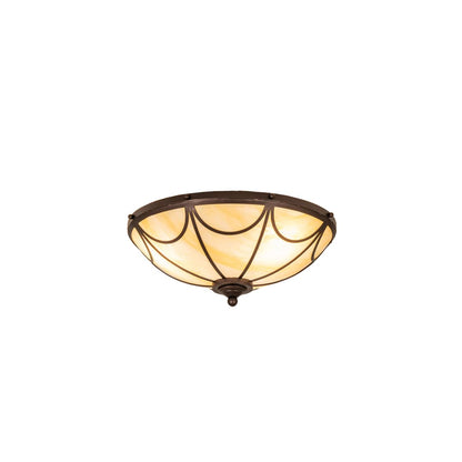 Carousel 3 Light 16" Wide Semi-Flush Bowl Ceiling Fixture