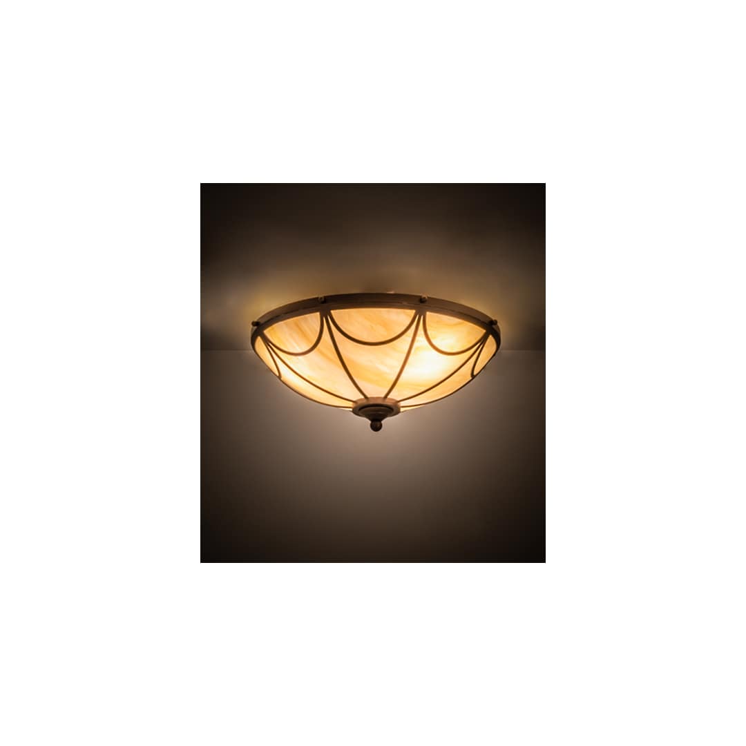 Carousel 3 Light 16" Wide Semi-Flush Bowl Ceiling Fixture