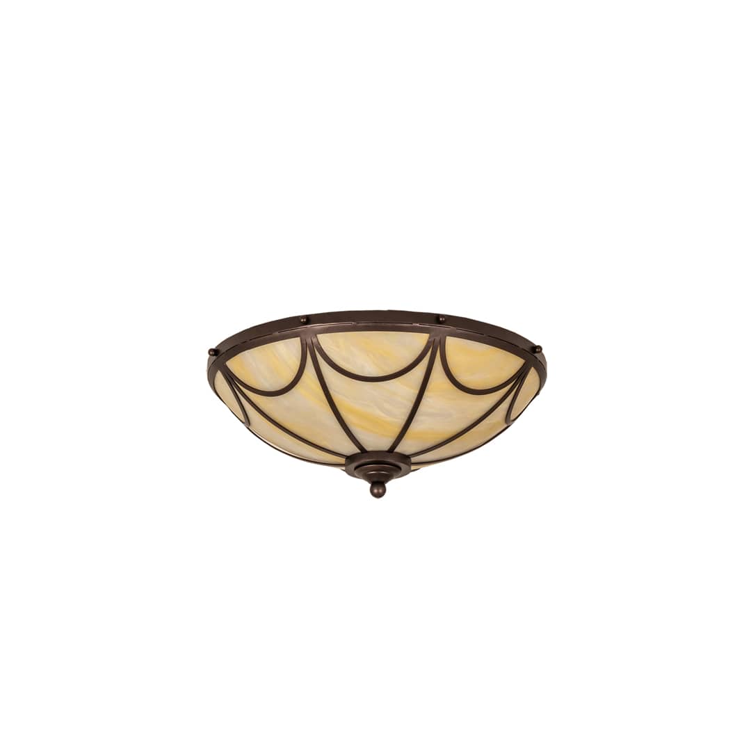 Carousel 3 Light 16" Wide Semi-Flush Bowl Ceiling Fixture