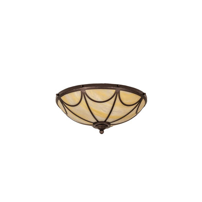 Carousel 3 Light 16" Wide Semi-Flush Bowl Ceiling Fixture