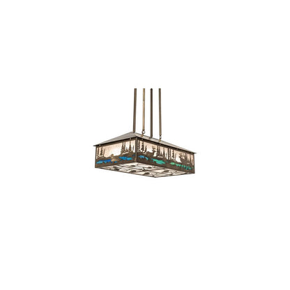 8 Light 36" Wide Linear Pendant