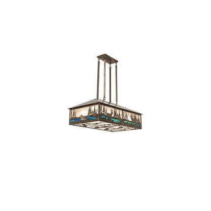 8 Light 36" Wide Linear Pendant