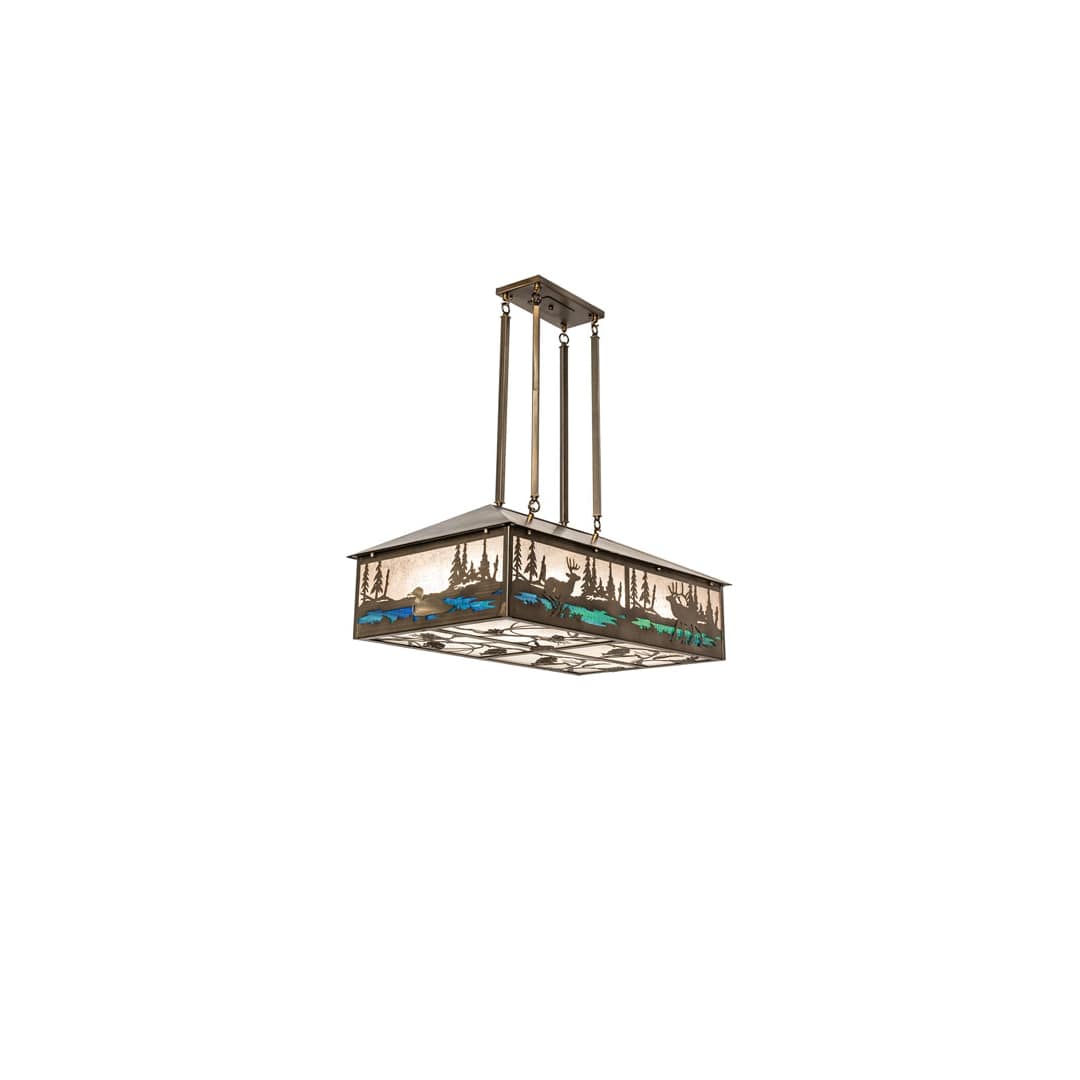 8 Light 36" Wide Linear Pendant