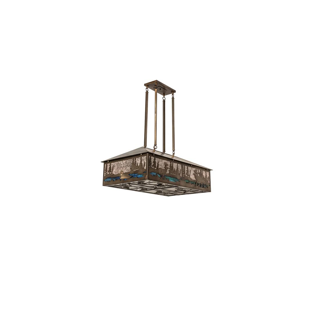8 Light 36" Wide Linear Pendant