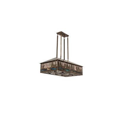 8 Light 36" Wide Linear Pendant