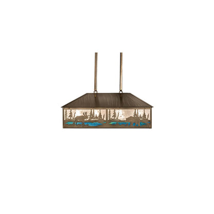 8 Light 36" Wide Linear Pendant