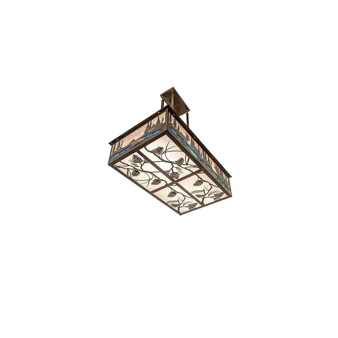 8 Light 36" Wide Linear Pendant