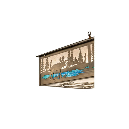 8 Light 36" Wide Linear Pendant