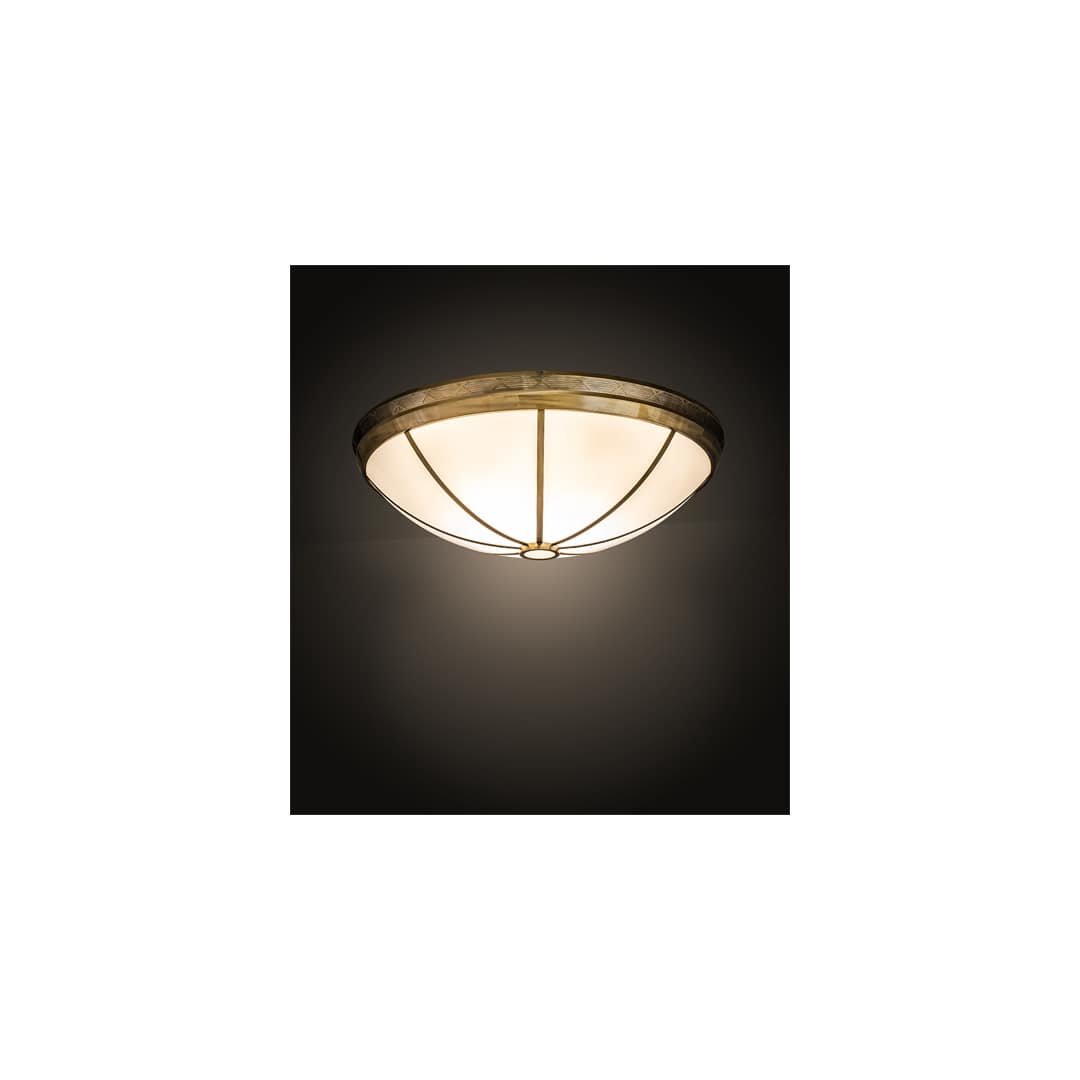 Kahe 12 Light 60" Wide Flush Mount Bowl Ceiling Fixture - Brass Finish