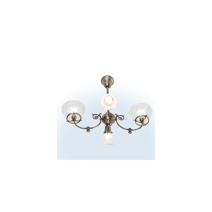 Long Revival Gas and Electric 4 Light 21" Wide Semi-flush Ceiling Fixture