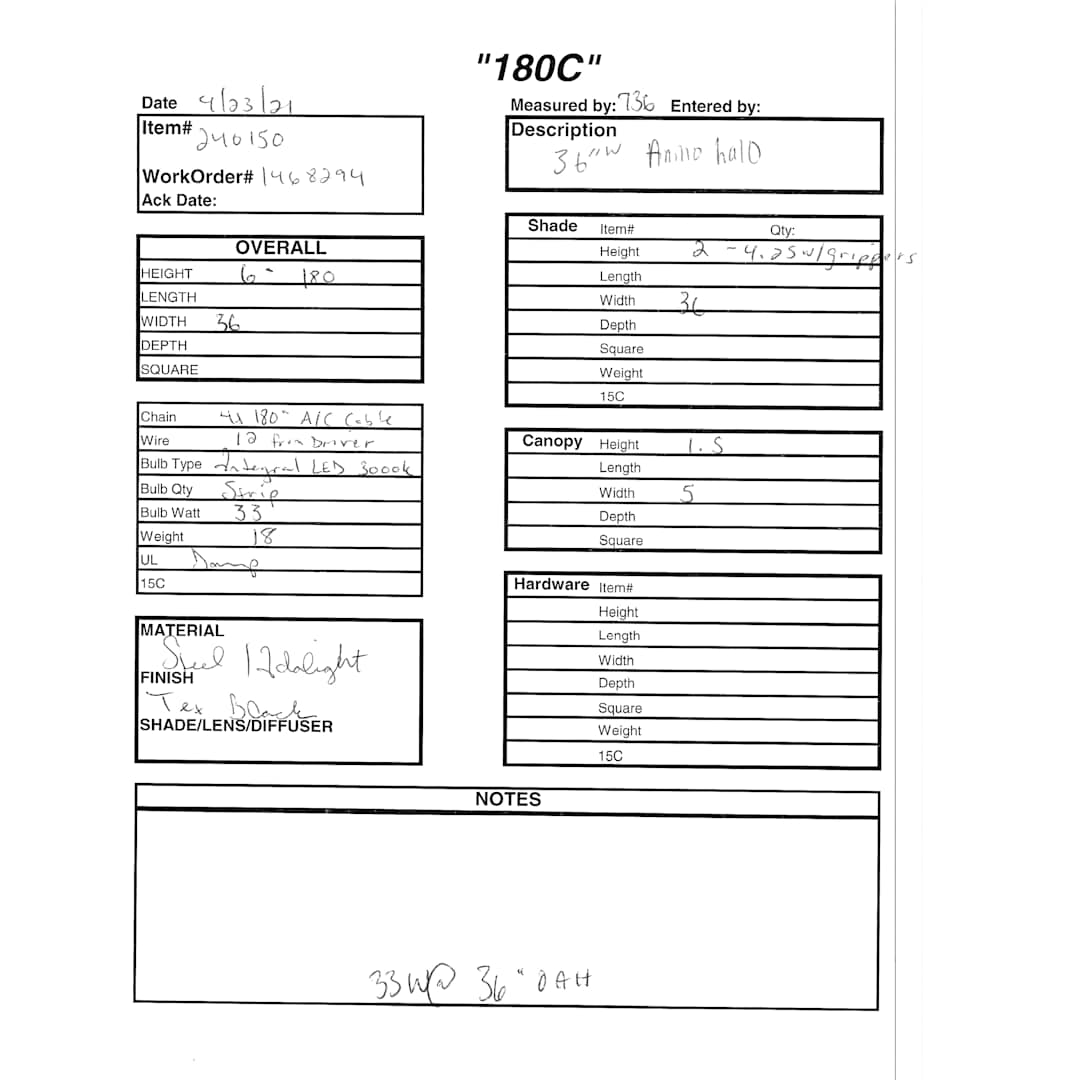 39" Wide Suspension Pendant