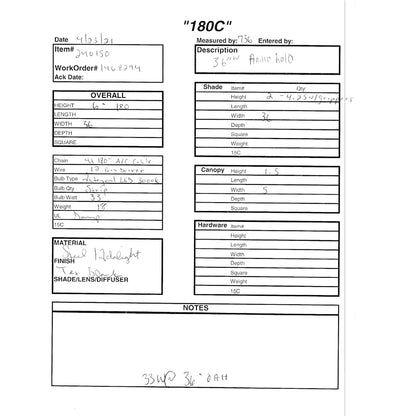 39" Wide Suspension Pendant