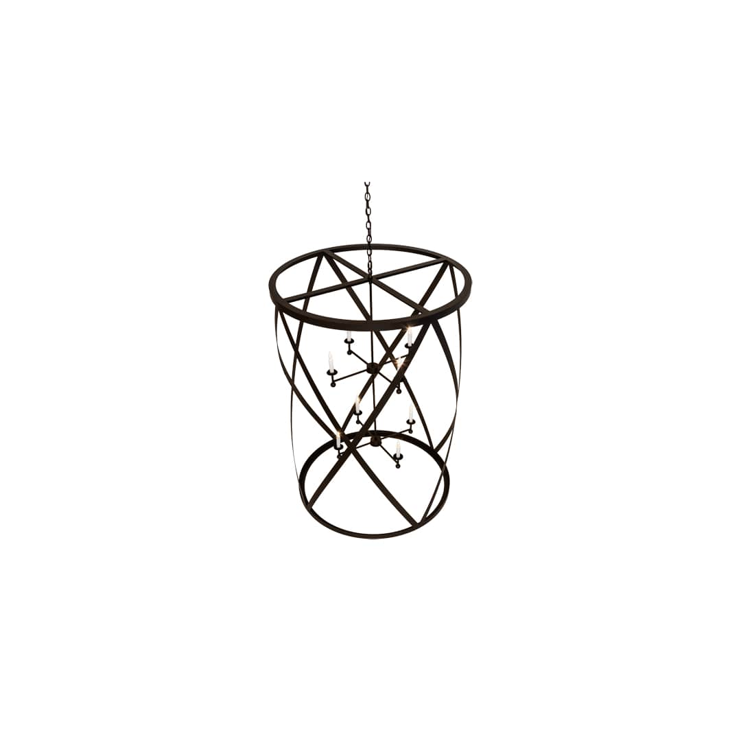 8 Light 42" Wide Taper Candle Pendant