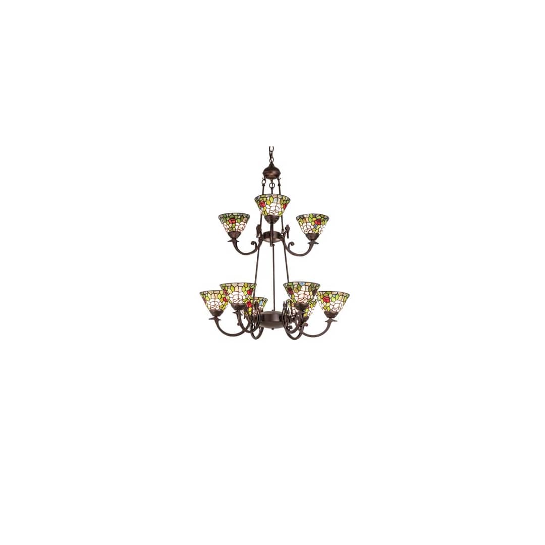 Tiffany Roman 9 Light 32" Wide Chandelier