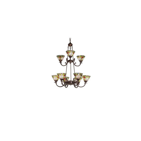 Tiffany Roman 9 Light 32" Wide Chandelier