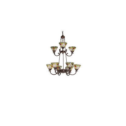 Tiffany Roman 9 Light 32" Wide Chandelier