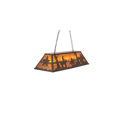 6 Light 48" Wide Billiard Linear Pendant