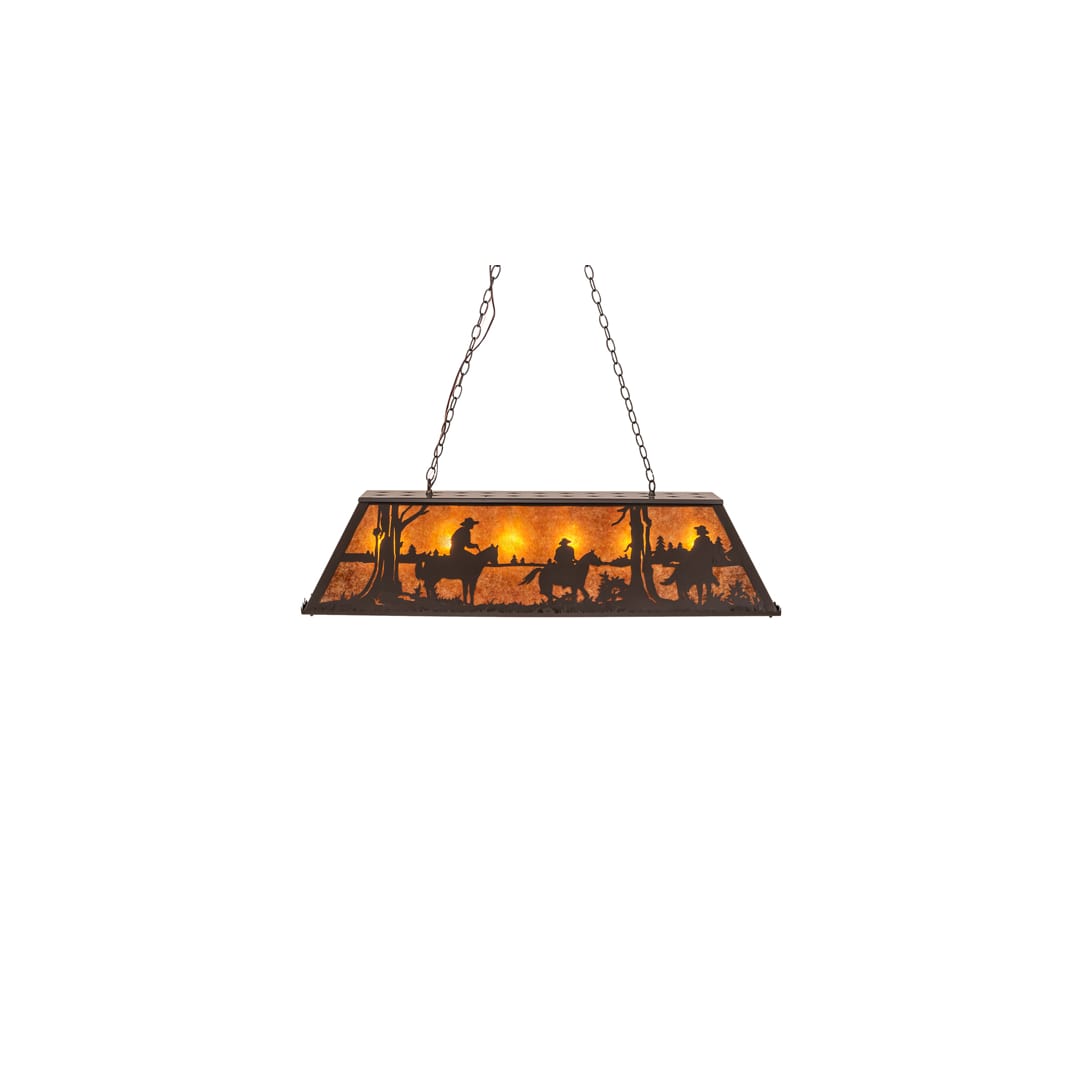 6 Light 48" Wide Billiard Linear Pendant