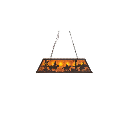 6 Light 48" Wide Billiard Linear Pendant