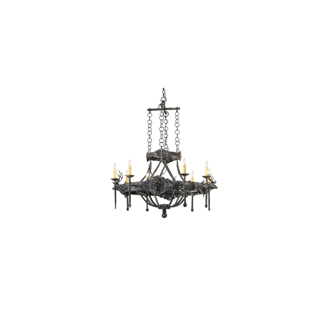 Stag 8 Light 40" Wide Taper Candle Style Chandelier