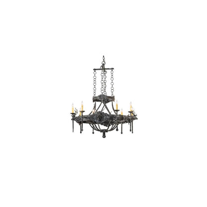 Stag 8 Light 40" Wide Taper Candle Style Chandelier