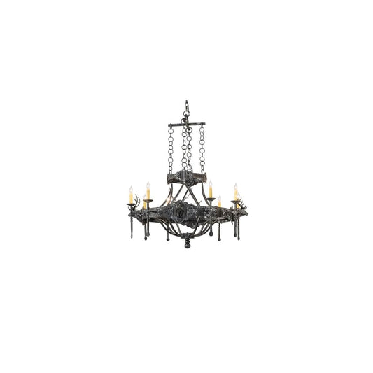 Stag 8 Light 40" Wide Taper Candle Style Chandelier