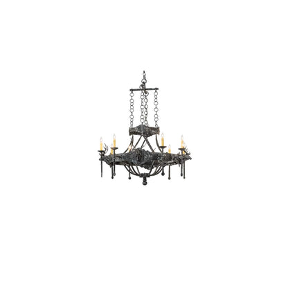 Stag 8 Light 40" Wide Taper Candle Style Chandelier