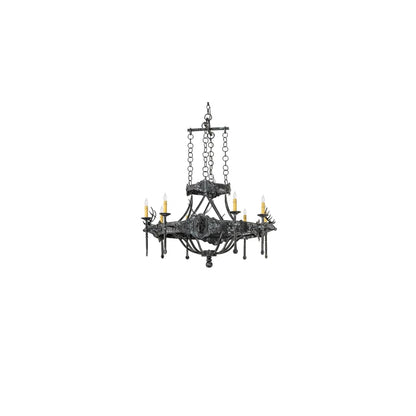 Stag 8 Light 40" Wide Taper Candle Style Chandelier