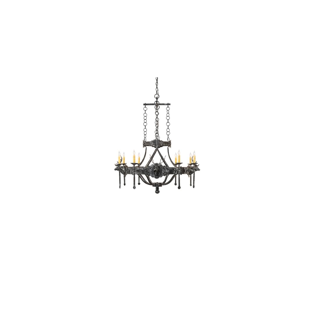 Stag 8 Light 40" Wide Taper Candle Style Chandelier