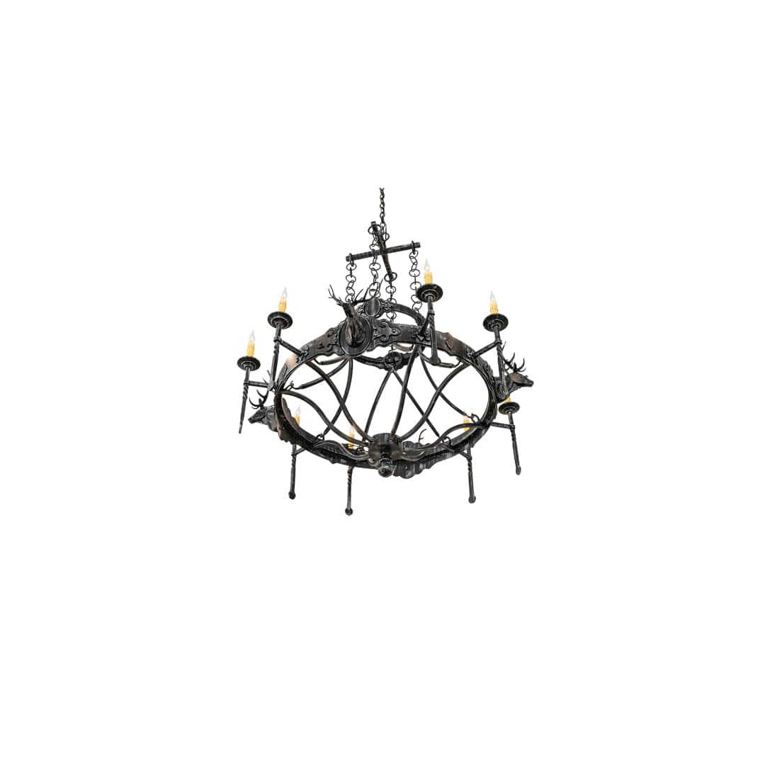 Stag 8 Light 40" Wide Taper Candle Style Chandelier
