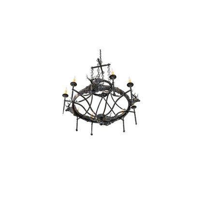 Stag 8 Light 40" Wide Taper Candle Style Chandelier