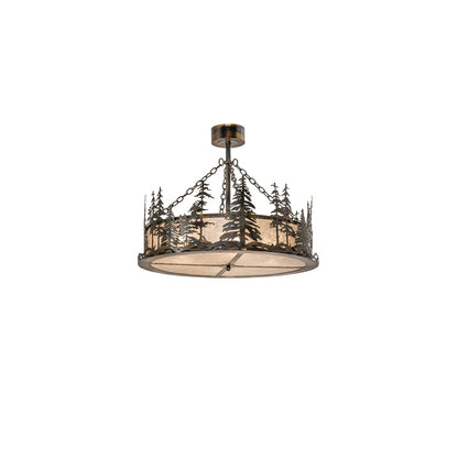 4 Light 36" Wide Pendant