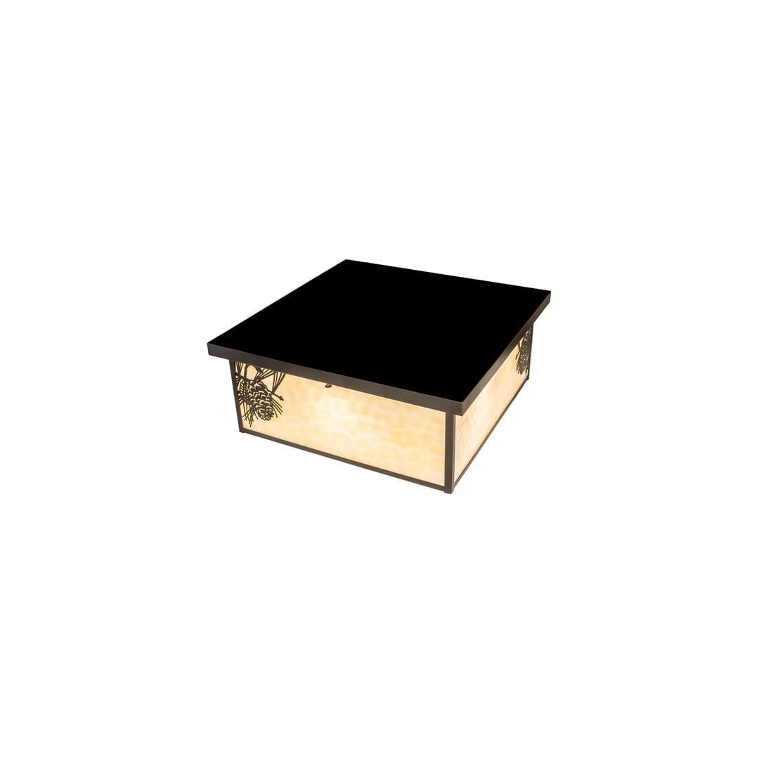 Hyde Park Winter Pine 6 Light 29" Wide Flush Mount Square Ceiling Fixture