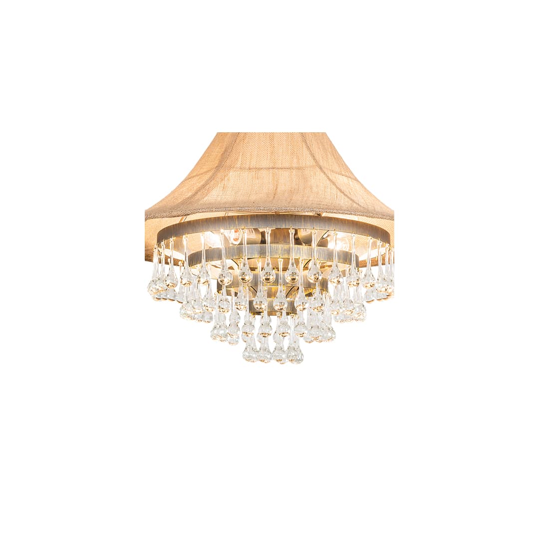 4 Light 28" Wide Crystal Pendant