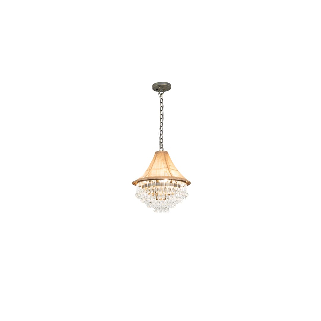 3 Light 18" Wide Crystal Pendant