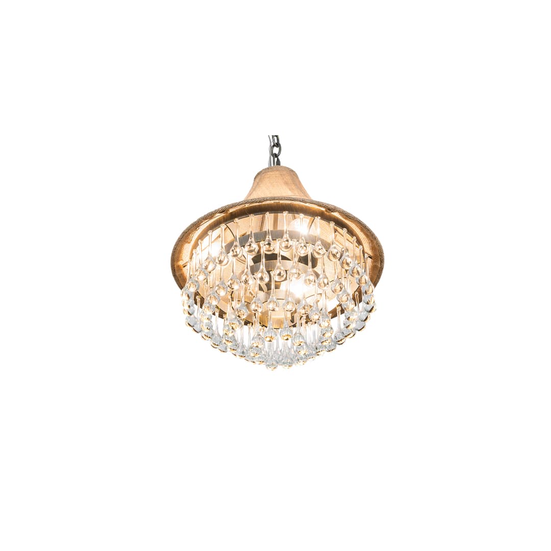 3 Light 18" Wide Crystal Pendant