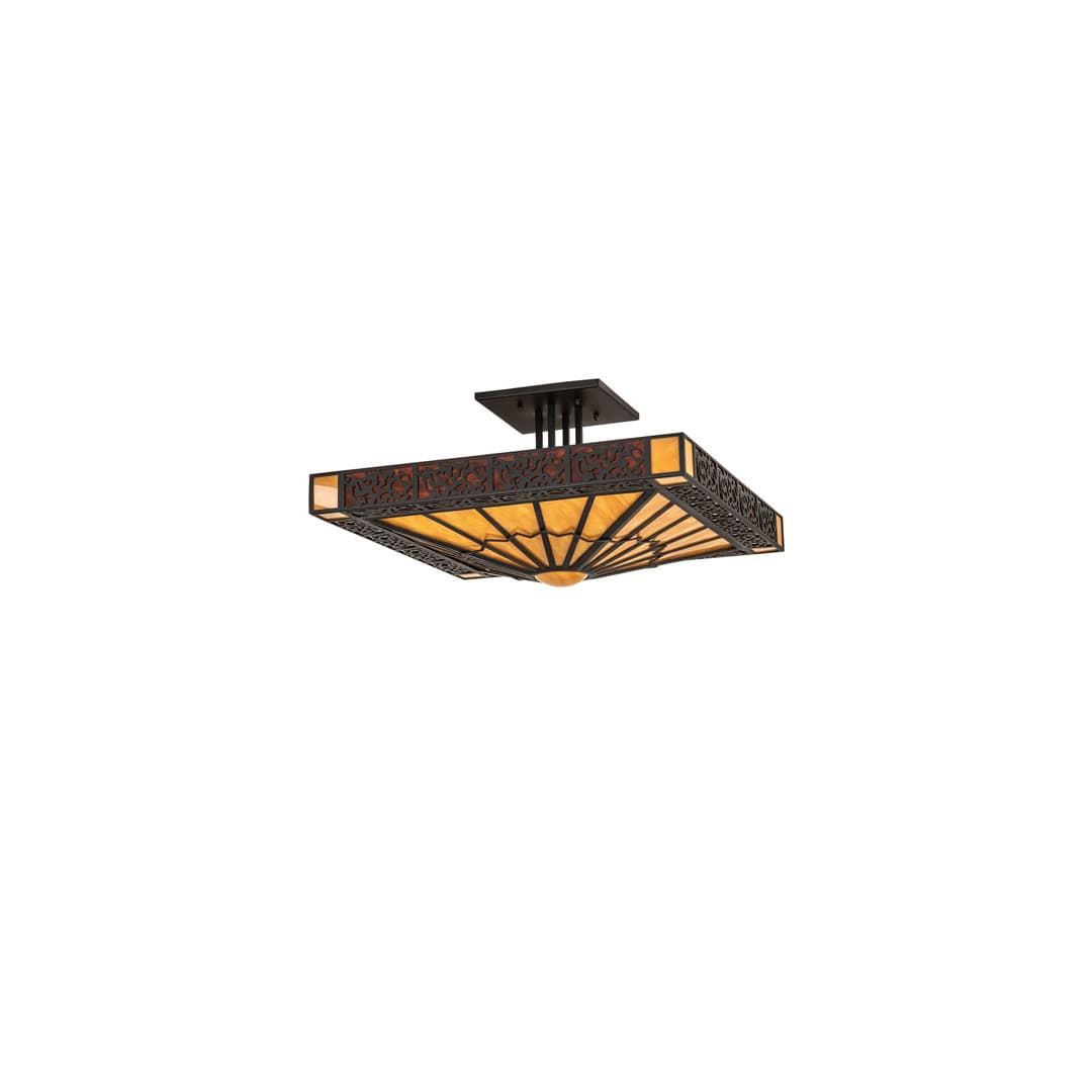 Zuvan 4 Light 43" Wide Semi-Flush Square Ceiling Fixture