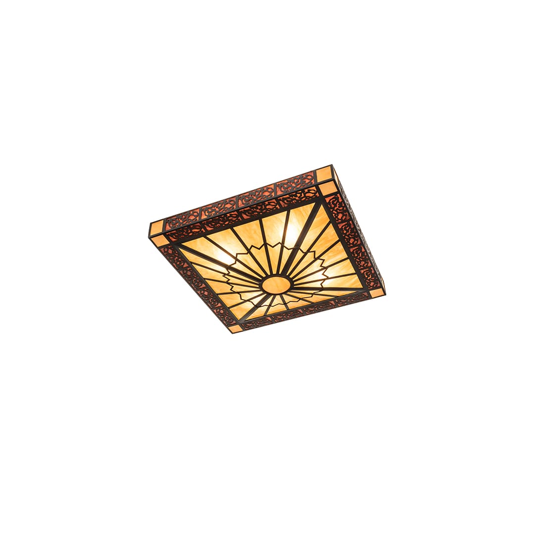 Zuvan 4 Light 43" Wide Semi-Flush Square Ceiling Fixture