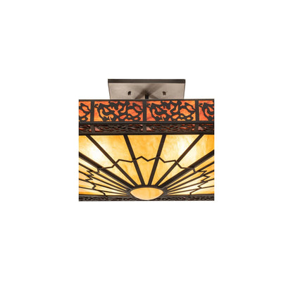 Zuvan 4 Light 43" Wide Semi-Flush Square Ceiling Fixture