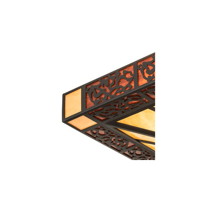 Zuvan 4 Light 43" Wide Semi-Flush Square Ceiling Fixture