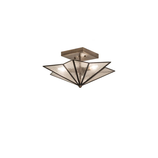 Star 2 Light 16" Wide Semi-Flush Ceiling Fixture