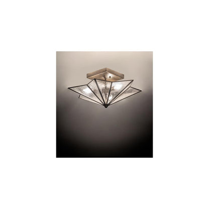 Star 2 Light 16" Wide Semi-Flush Ceiling Fixture