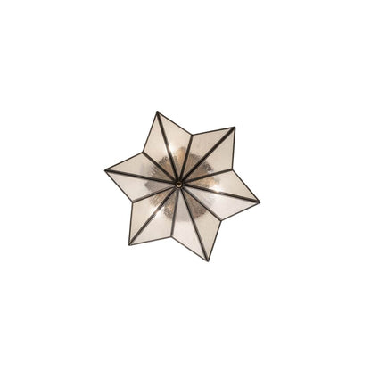 Star 2 Light 16" Wide Semi-Flush Ceiling Fixture